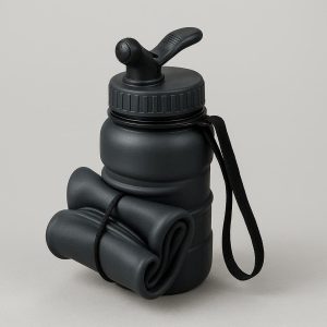 Foldable Sports Water Bottle with Quick Release Valve and Carry Strap