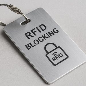 RFID Blocking Aluminum Metal Luggage Tag for Privacy Protection