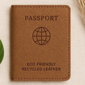 Eco Friendly Recycled Leather Passport Holder for Sustainable Travelers